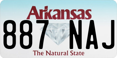 AR license plate 887NAJ