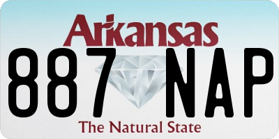 AR license plate 887NAP