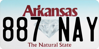 AR license plate 887NAY