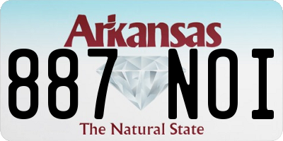 AR license plate 887NOI