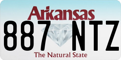 AR license plate 887NTZ