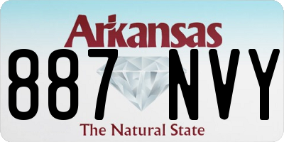 AR license plate 887NVY