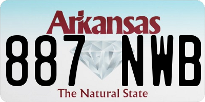 AR license plate 887NWB