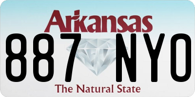 AR license plate 887NYO