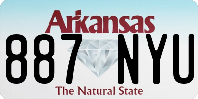 AR license plate 887NYU