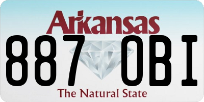 AR license plate 887OBI