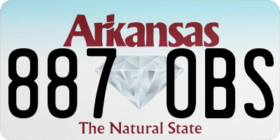 AR license plate 887OBS