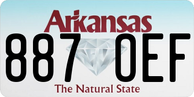 AR license plate 887OEF
