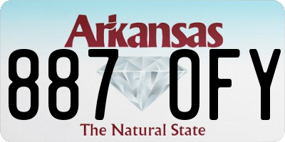 AR license plate 887OFY