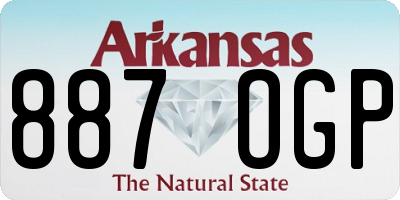 AR license plate 887OGP