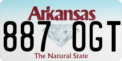 AR license plate 887OGT