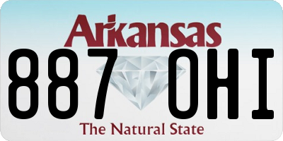 AR license plate 887OHI