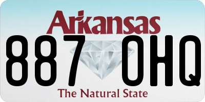 AR license plate 887OHQ