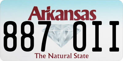 AR license plate 887OII