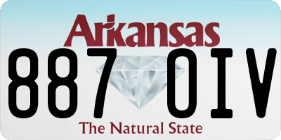 AR license plate 887OIV