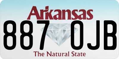AR license plate 887OJB