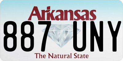 AR license plate 887UNY