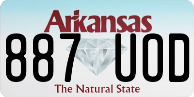 AR license plate 887UOD