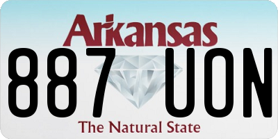 AR license plate 887UON
