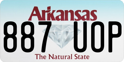 AR license plate 887UOP