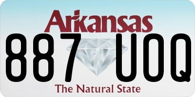 AR license plate 887UOQ