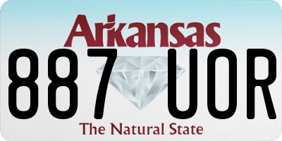 AR license plate 887UOR