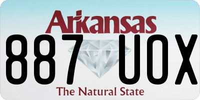 AR license plate 887UOX