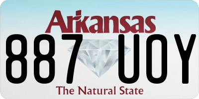 AR license plate 887UOY