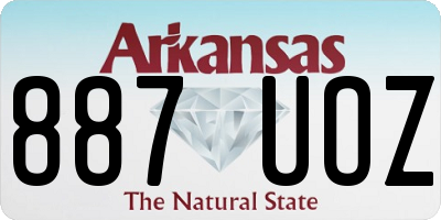 AR license plate 887UOZ