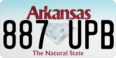 AR license plate 887UPB