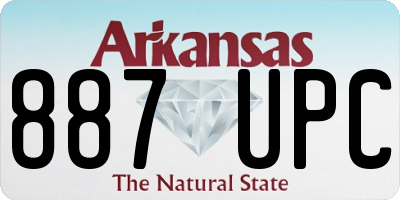 AR license plate 887UPC