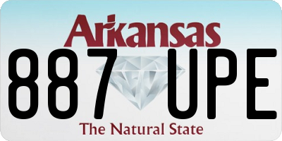 AR license plate 887UPE