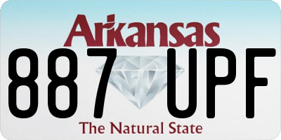 AR license plate 887UPF