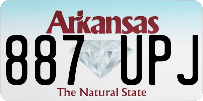 AR license plate 887UPJ