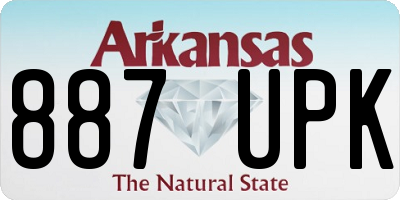 AR license plate 887UPK