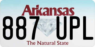 AR license plate 887UPL