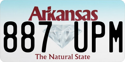 AR license plate 887UPM
