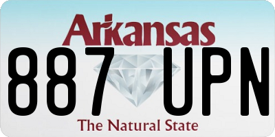 AR license plate 887UPN