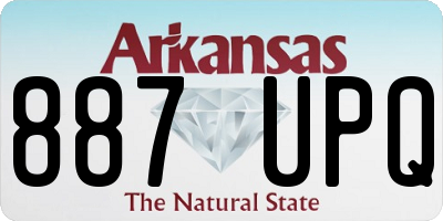 AR license plate 887UPQ