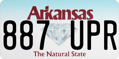 AR license plate 887UPR