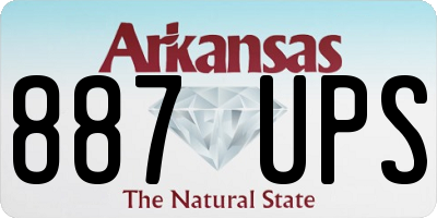 AR license plate 887UPS
