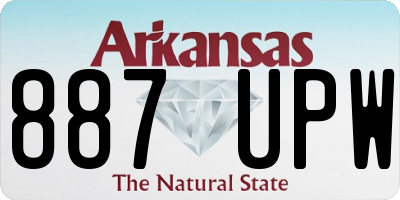 AR license plate 887UPW