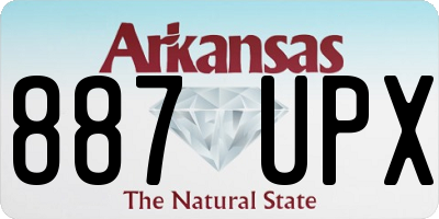 AR license plate 887UPX