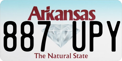 AR license plate 887UPY