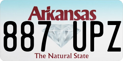 AR license plate 887UPZ