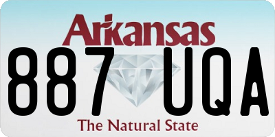 AR license plate 887UQA
