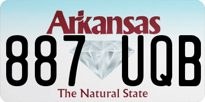 AR license plate 887UQB