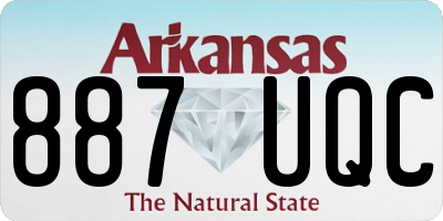 AR license plate 887UQC
