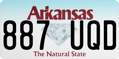 AR license plate 887UQD