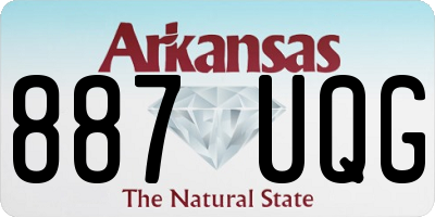 AR license plate 887UQG